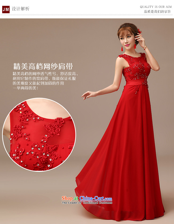 2015 New Red video thin dress bride wedding bows services long red slotted shoulder dress RED M picture, prices, brand platters! The elections are supplied in the national character of distribution, so action, buy now enjoy more preferential! As soon as possible.