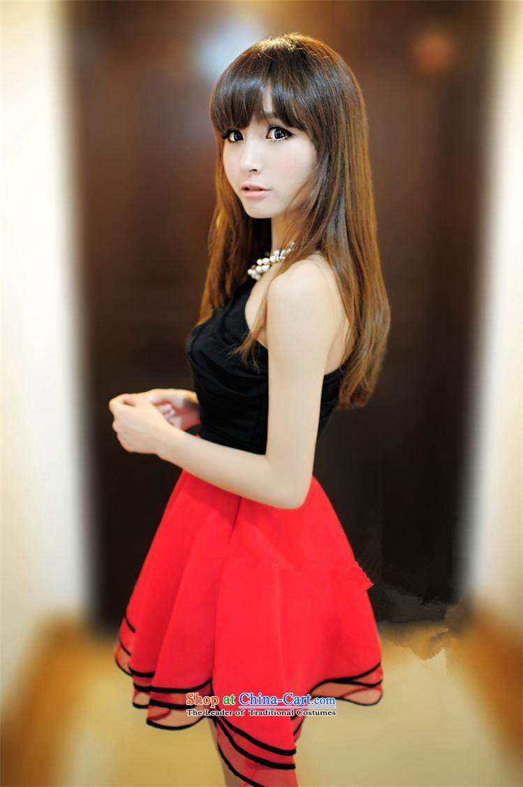 Rate of 2014 New shoulder Beveled Shoulder and sexy nightclubs dresses bridesmaid skirt 1326 Black + Red Picture, prices, brand platters! The elections are supplied in the national character of distribution, so action, buy now enjoy more preferential! As soon as possible.