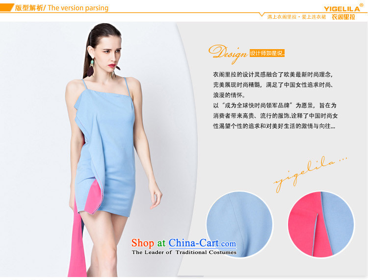 Yi Ge lire /YIGELILA ribbon of lifting strap Dress Casual Day-to-day business small dress banquet short skirts skirt dress soot Blue 6575 M picture, prices, brand platters! The elections are supplied in the national character of distribution, so action, buy now enjoy more preferential! As soon as possible.