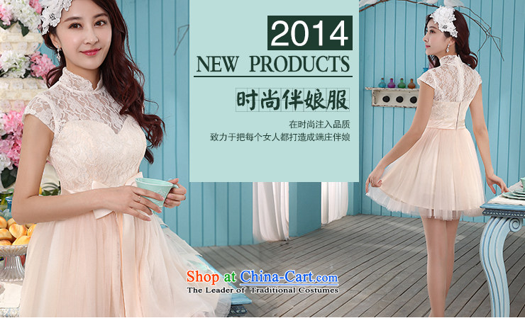 Jie diffuse bridesmaid Service, 2015 New collar retro lace champagne color red short of small dress bridesmaid Services Services Red S pictures transmitted, prices, brand platters! The elections are supplied in the national character of distribution, so action, buy now enjoy more preferential! As soon as possible.