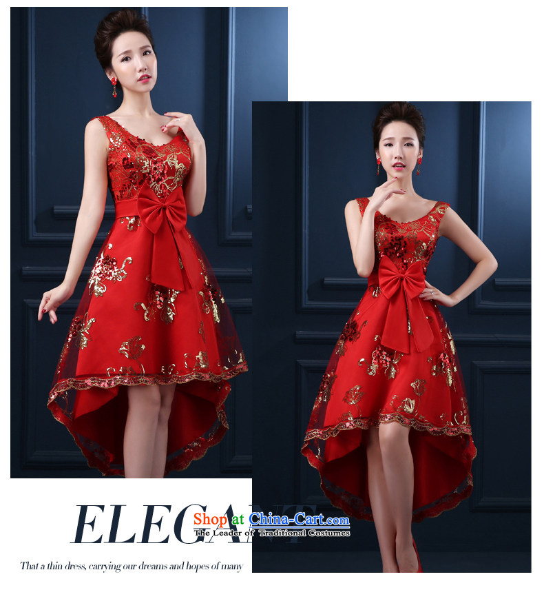 7 7 color tone 2015 National new bride front stub long after the marriage of lace red bows to small girl L005 qipao gown skirts and chest) S picture, prices, brand platters! The elections are supplied in the national character of distribution, so action, buy now enjoy more preferential! As soon as possible.