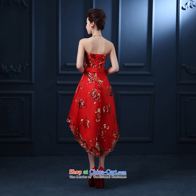 7 7 color tone 2015 National new bride front stub long after the marriage of lace red bows to small girl L005 qipao gown skirts and chest) S, 7 color 7 Tone , , , shopping on the Internet