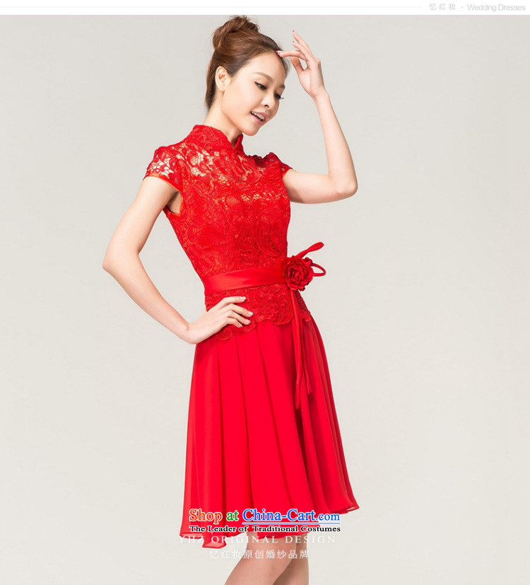 Recalling that hates makeup and bride bows services 2015 small dress new red lace Sau San Graphics) Dress Short thin L13742 RED M pictures, prices, brand platters! The elections are supplied in the national character of distribution, so action, buy now enjoy more preferential! As soon as possible.