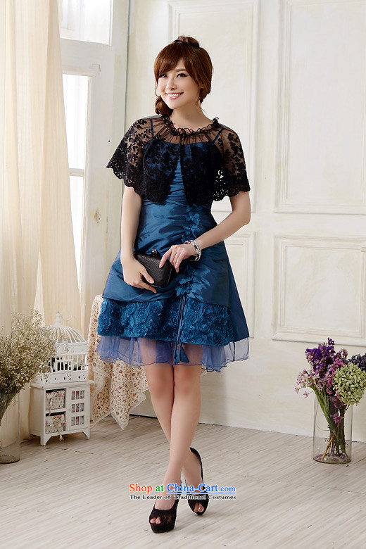  Western Wind dinner will be Jk2.yy aristocratic strap evening dress short skirt J9903) Blue XXXL picture, prices, brand platters! The elections are supplied in the national character of distribution, so action, buy now enjoy more preferential! As soon as possible.