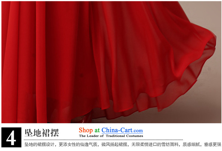 2015 New Red video thin dress bride wedding bows services long red dress red XL Photo, prices, brand platters! The elections are supplied in the national character of distribution, so action, buy now enjoy more preferential! As soon as possible.