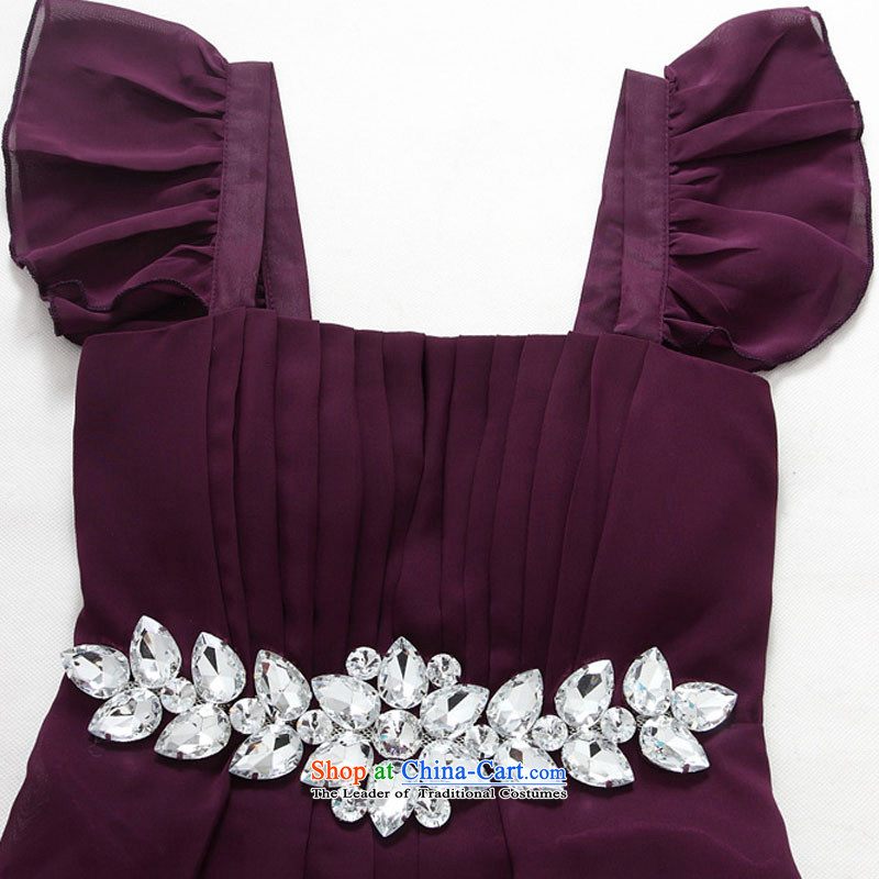  High atmospheric fine Jk2.yy diamond chain tension Foutune of black poverty larger dresses chiffon long skirt dinner dress purple size height and weight ratio details involving advisory services ,JK2.YY,,, shopping on the Internet