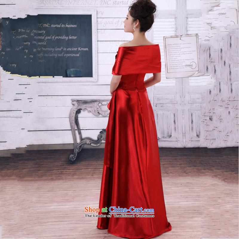In accordance with the new 2015 Uganda on wine red long gown bows services will wedding dress wedding dress female bridesmaid service wedding dress wine red color made no refunds or exchanges of size Yong-yeon and shopping on the Internet has been pressed.
