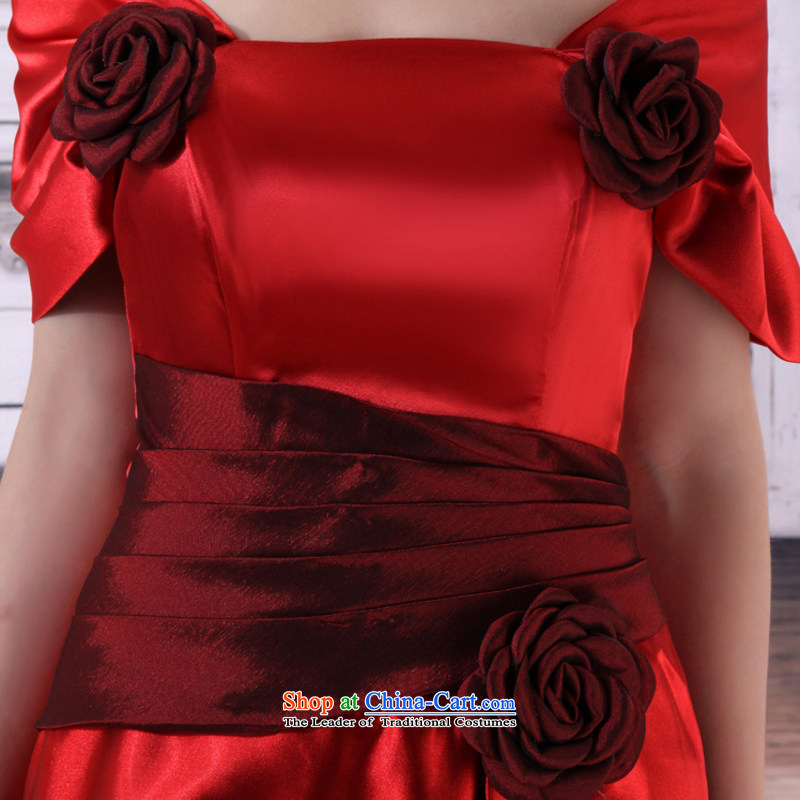 In accordance with the new 2015 Uganda on wine red long gown bows services will wedding dress wedding dress female bridesmaid service wedding dress wine red color made no refunds or exchanges of size Yong-yeon and shopping on the Internet has been pressed.
