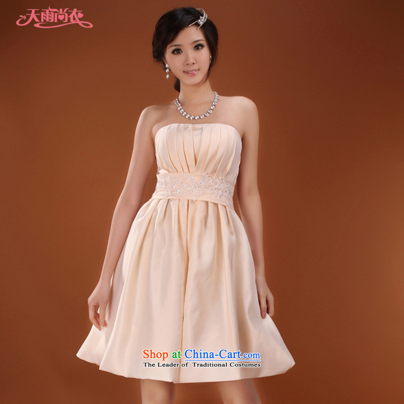 Rain Coat stylish bridal dresses was anointed marriage chest dresses cute short skirt bridesmaid Small hanging also lifting strap dress in multiple form factors LF111 M rain still Yi shopping on the Internet has been pressed.
