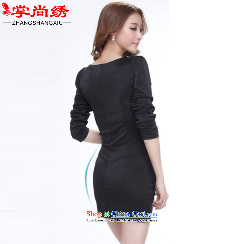 Your handheld is embroidered 2015 Summer Sleek and Sexy beautiful small black , L, your handheld 322# dress is embroidered shopping on the Internet has been pressed.