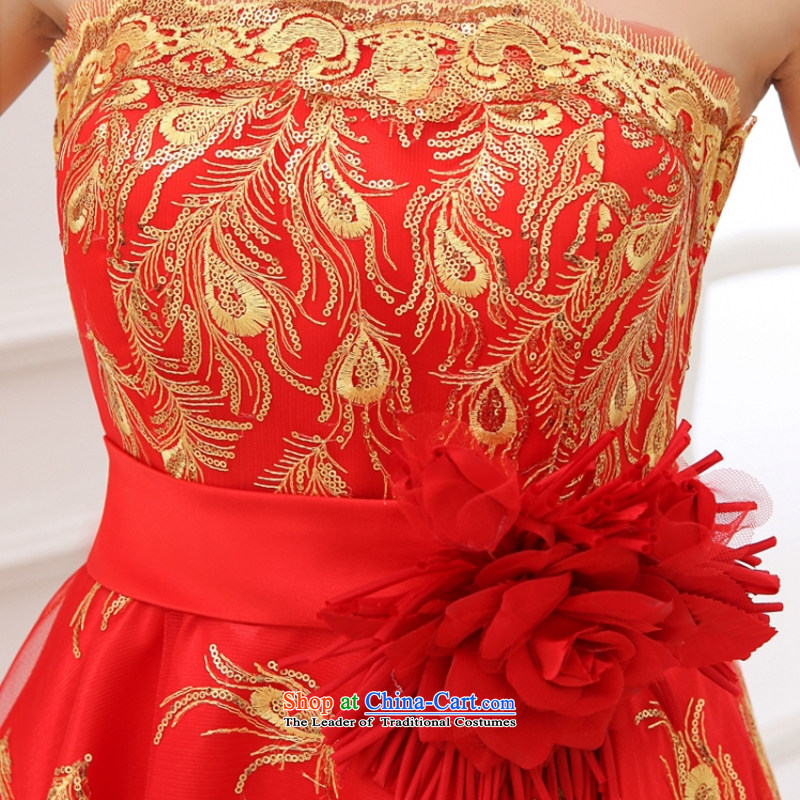 In accordance with the new 2015 Uganda on pregnant women wedding dresses brides before long after a short marriage lace red bridesmaid bows to small Red, M, dresses Yong-yeon and shopping on the Internet has been pressed.