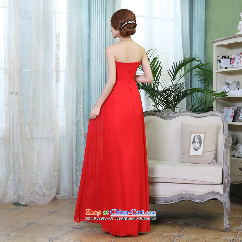 Love of the overcharged wedding dresses 2015 new Korean wiping the scoops long marriage bride banquet bows night female bridesmaid red XXXL, love of the overcharged shopping on the Internet has been pressed.