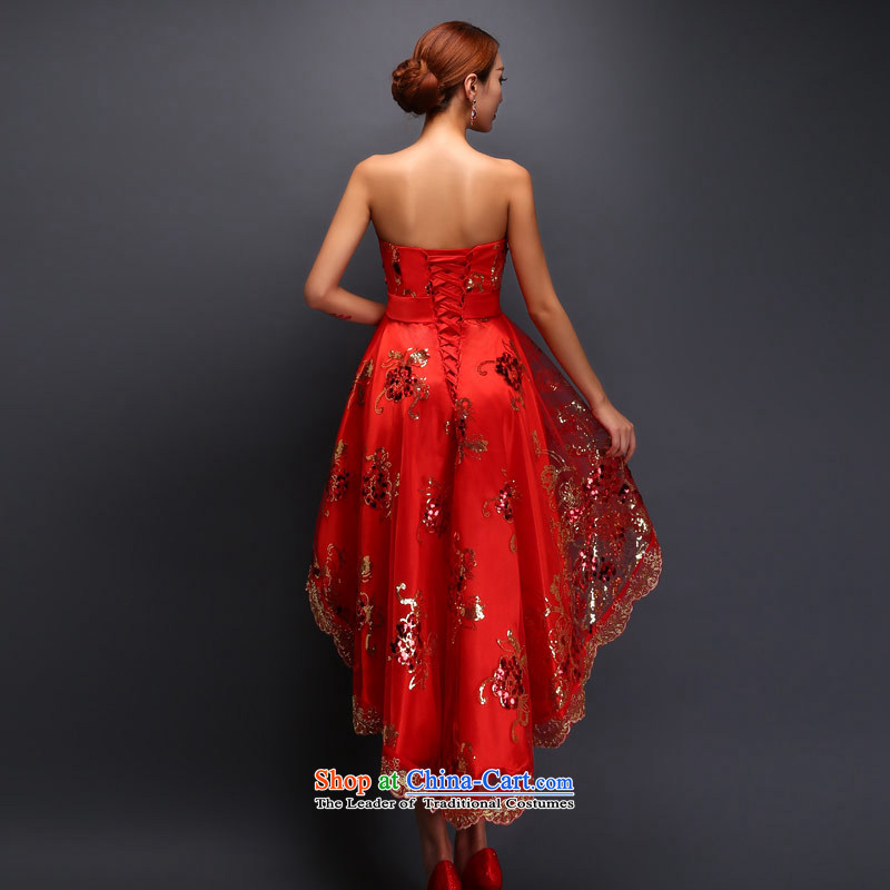 Love of the overcharged 2015 Spring/Summer new bows Service, Bridal wedding dresses long after a short skirt fashion of the Sau San small thin lace erase graphics chest red , L, love of the overcharged shopping on the Internet has been pressed.
