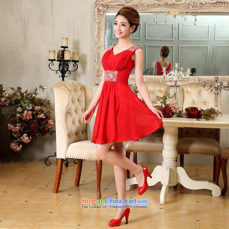 Love of the overcharged chiffon skirt 2015 new manually customised dress bride Wedding Dress Short, bows to Sau San video thin lace wedding dress red XL, love of the overcharged shopping on the Internet has been pressed.