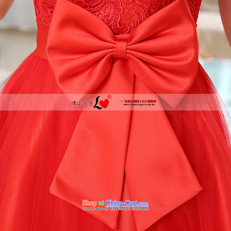 Love of the overcharged by 2015 new bridesmaid to lace evening banquet wedding dress red bows to Korean shoulder Sau San video thin bon bon skirt red S picture, prices, brand platters! The elections are supplied in the national character of distribution, so action, buy now enjoy more preferential! As soon as possible.