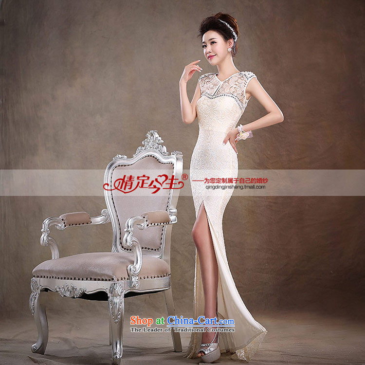 Love of the good life by 2015 new gift red lace back long) crowsfoot marriage solemnisation retro Chinese marriages bows services evening dresses wedding dress champagne color L picture, prices, brand platters! The elections are supplied in the national character of distribution, so action, buy now enjoy more preferential! As soon as possible.