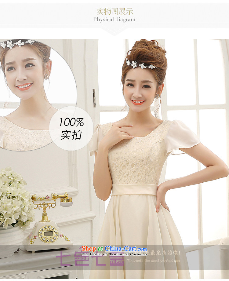 7 Color 7 tone Korean New 2015 chiffon champagne color bridesmaid Dress Short, bows to dress L009 champagne color XL Photo, prices, brand platters! The elections are supplied in the national character of distribution, so action, buy now enjoy more preferential! As soon as possible.