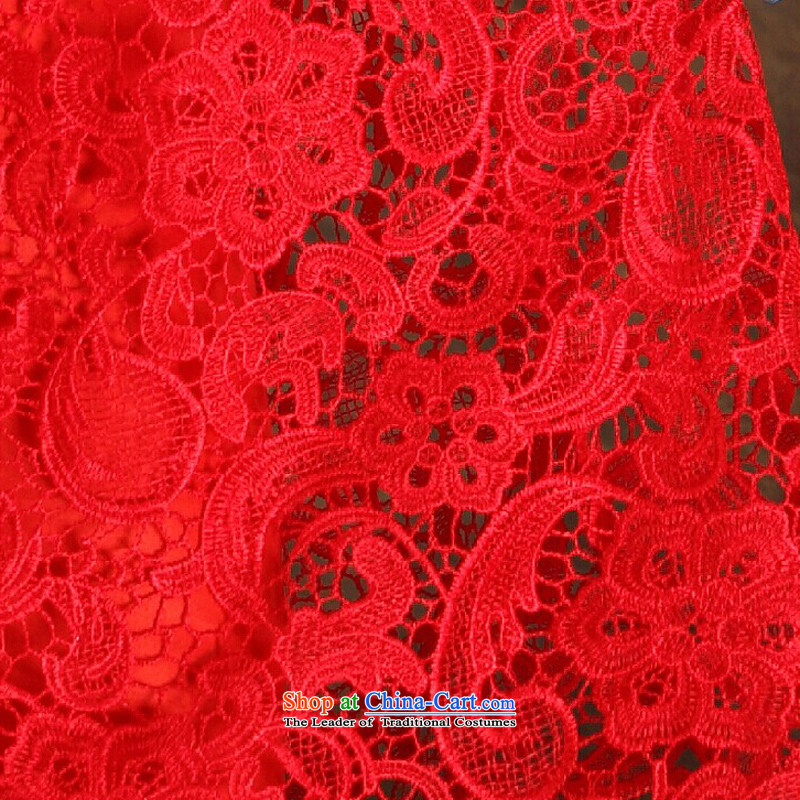 7 color tone won seven new version 2015 Summer lace short, Red Dress Bridal Services marriage L011 bows red , L, 7 color 7 Tone , , , shopping on the Internet