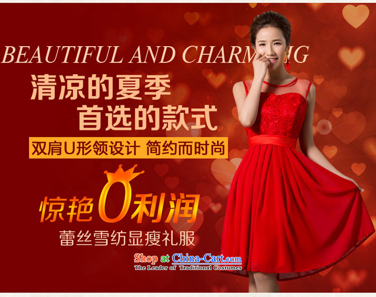 7 7 color tone 2015 New Red Dress lace short of marriages bows services wedding dresses L012 red short, XXL picture, prices, brand platters! The elections are supplied in the national character of distribution, so action, buy now enjoy more preferential! As soon as possible.