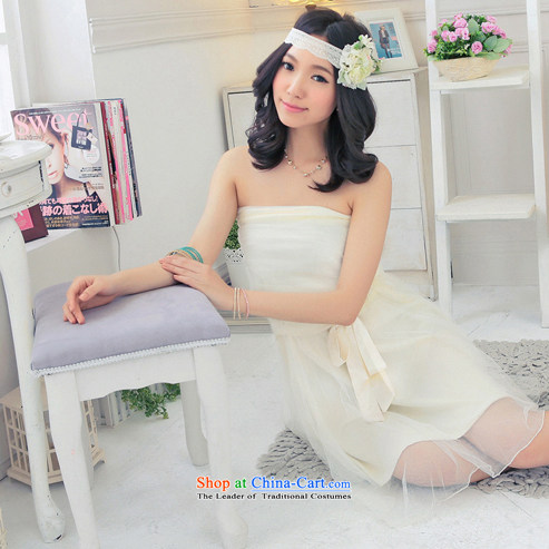 Reft short) Eiffel gauze wiping the Chest Foutune of small Korean dress 2015 Marriage banquet hosted bride bridesmaid sister load strap dresses 5343 khaki are code picture, prices, brand platters! The elections are supplied in the national character of distribution, so action, buy now enjoy more preferential! As soon as possible.