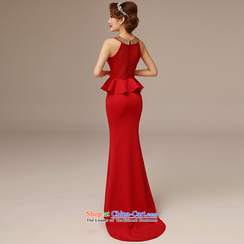 Clean the new 2015 definition of spring and summer marriages bows chief stylish hang also round-neck collar red elastic thread crowsfoot dress Sau San RED M Kit Man , , , shopping on the Internet