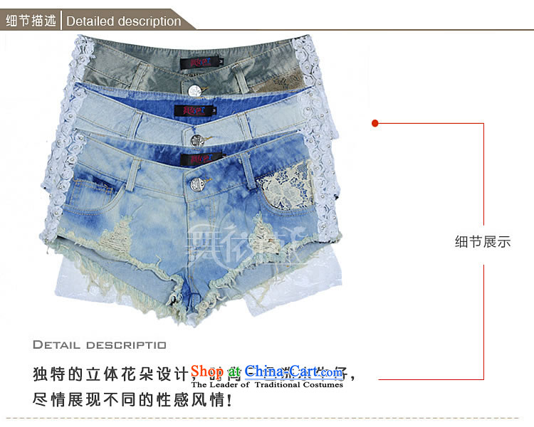In the summer and autumn of 2013 Leisure jeans lace footsore bleaching hot pants #8481 gray code of M in pictures, prices, brand platters! The elections are supplied in the national character of distribution, so action, buy now enjoy more preferential! As soon as possible.