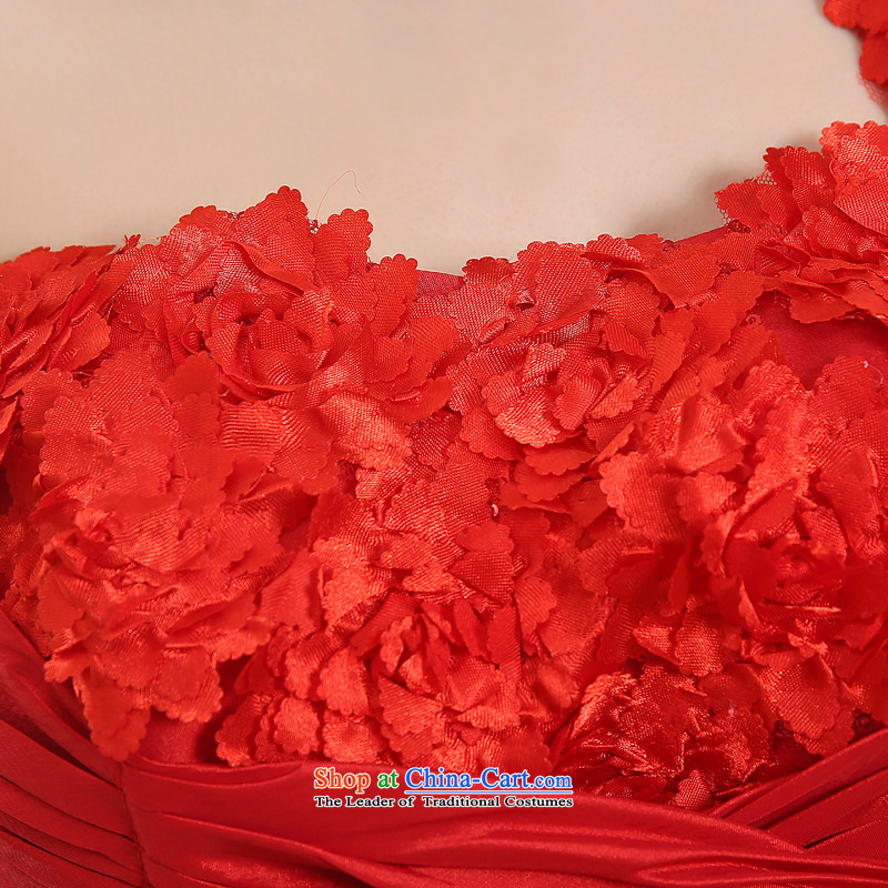 Flower Angel Cayman 2014 new promotions to align the red wedding dress long Sau San banquet bride bows evening dresses XL, flower-ki (DUOQIMAN shopping on the Internet has been pressed.)