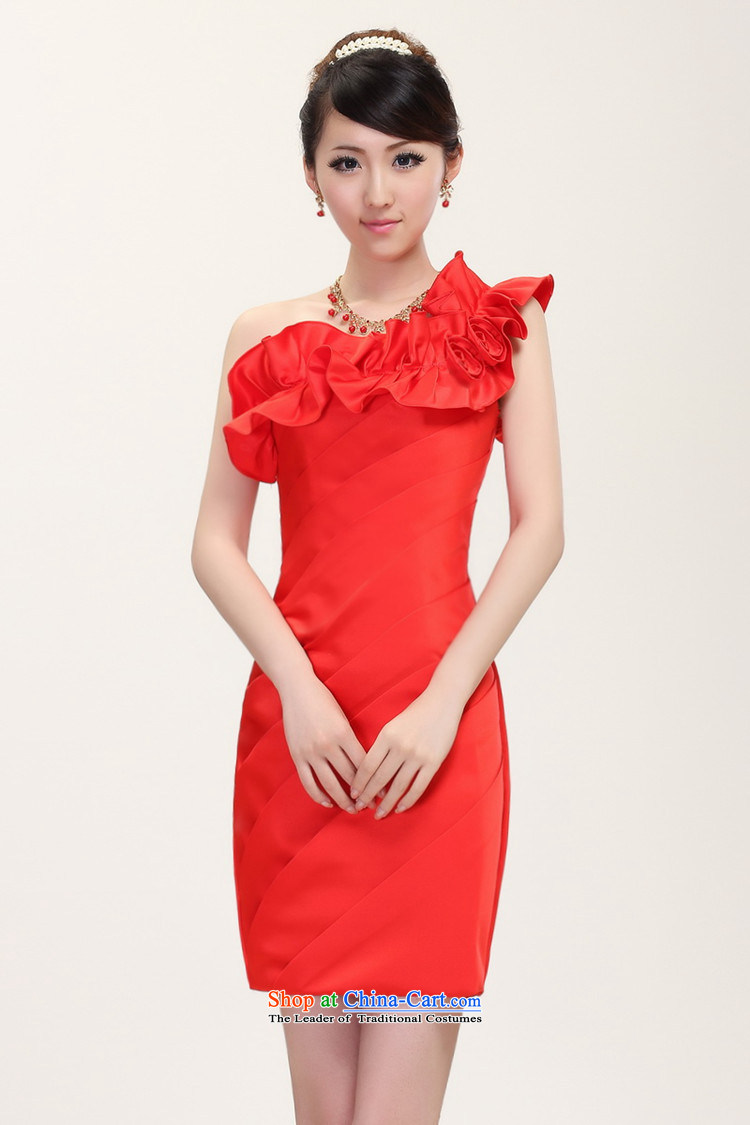 Shez&live Women 2014 marriages bows small dress shoulder Beveled Shoulder Bridesmaid Dinner Show Evening Dress Short, champagne color S picture, prices, brand platters! The elections are supplied in the national character of distribution, so action, buy now enjoy more preferential! As soon as possible.