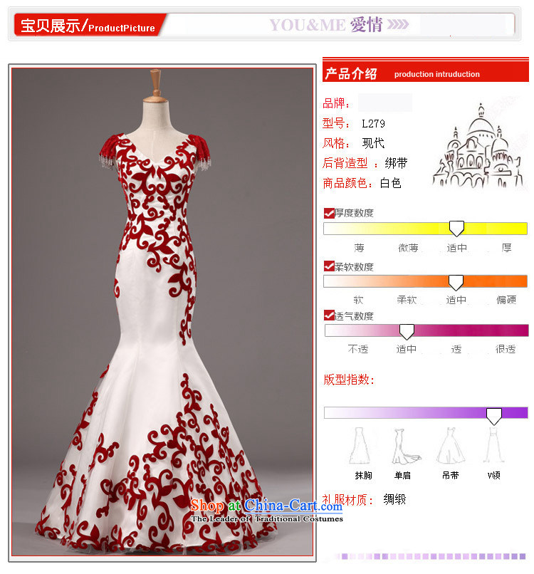 Naoji a luxurious new red and white crowsfoot long marriages evening dresses bows services under the auspices of dress AL1489 performance white S picture, prices, brand platters! The elections are supplied in the national character of distribution, so action, buy now enjoy more preferential! As soon as possible.