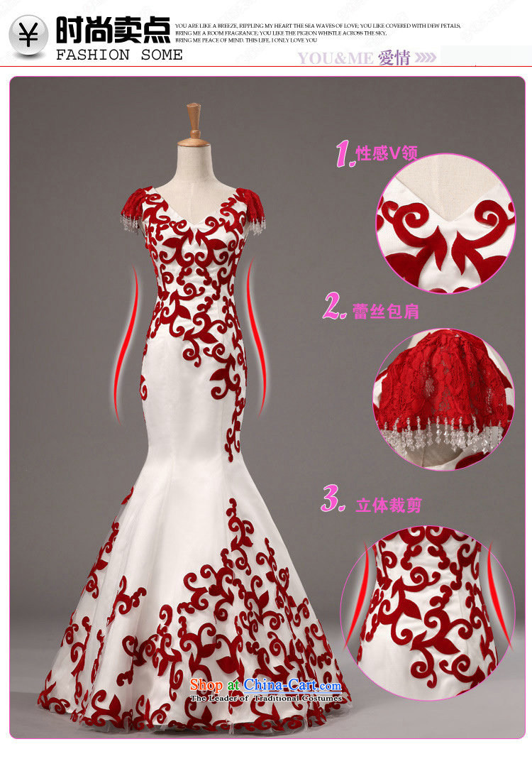 Naoji a luxurious new red and white crowsfoot long marriages evening dresses bows services under the auspices of dress AL1489 performance white S picture, prices, brand platters! The elections are supplied in the national character of distribution, so action, buy now enjoy more preferential! As soon as possible.