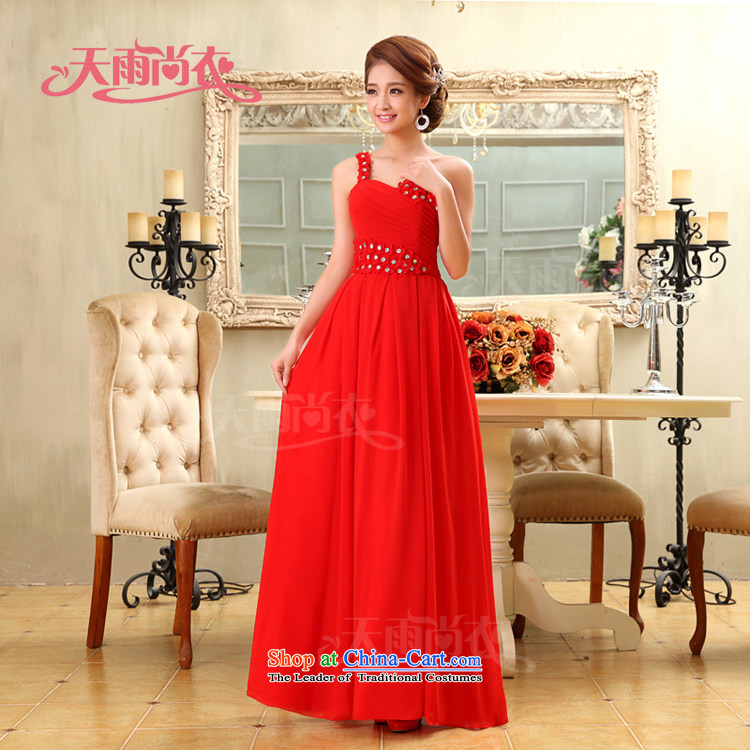 Rain-sang Yi Wedding 2015 Korean long bows marriages bridesmaid shoulder red princess short skirts and sisters small dress LF178 red long tailored picture, prices, brand platters! The elections are supplied in the national character of distribution, so action, buy now enjoy more preferential! As soon as possible.