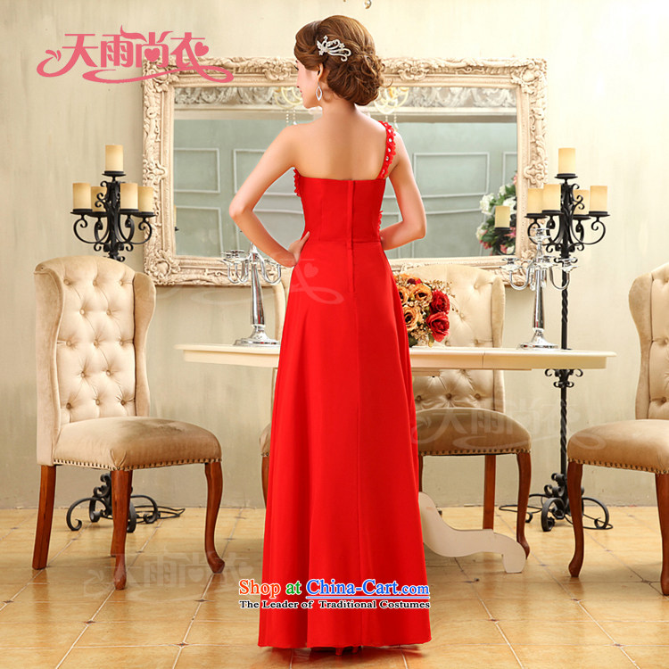 Rain-sang Yi Wedding 2015 Korean long bows marriages bridesmaid shoulder red princess short skirts and sisters small dress LF178 red long tailored picture, prices, brand platters! The elections are supplied in the national character of distribution, so action, buy now enjoy more preferential! As soon as possible.