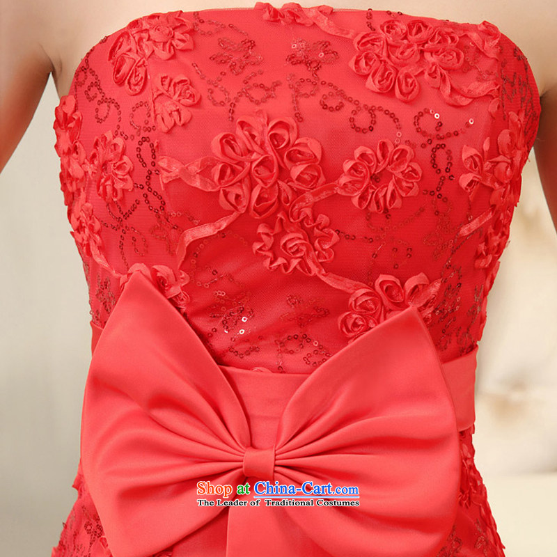 Rain was anointed with the new 2015 Yi chest red long bride wedding dress moderator will serve LF175 bows red tailored, rain-sang Yi shopping on the Internet has been pressed.