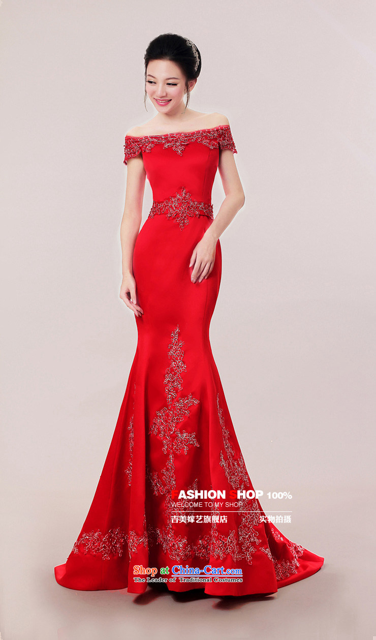 Wedding dress Kyrgyz-american married a NEW 2015 arts field shoulder Korean dresses LS7220 Sau San crowsfoot bridal dresses red XS picture, prices, brand platters! The elections are supplied in the national character of distribution, so action, buy now enjoy more preferential! As soon as possible.