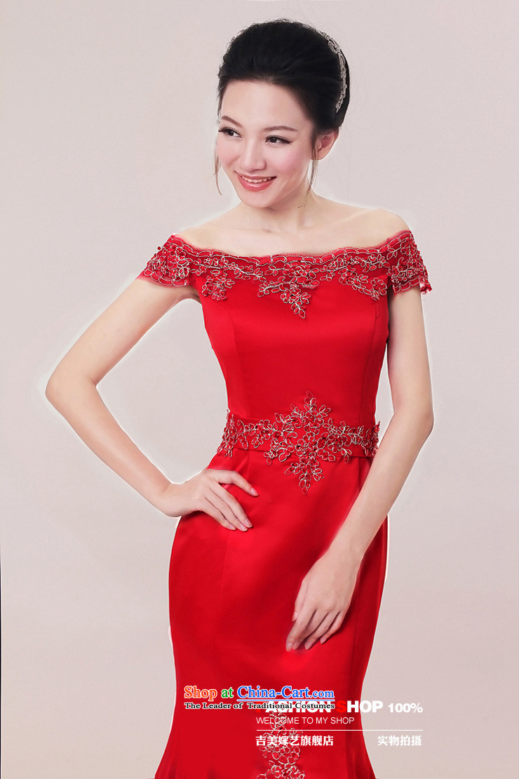 Wedding dress Kyrgyz-american married a NEW 2015 arts field shoulder Korean dresses LS7220 Sau San crowsfoot bridal dresses red XS picture, prices, brand platters! The elections are supplied in the national character of distribution, so action, buy now enjoy more preferential! As soon as possible.
