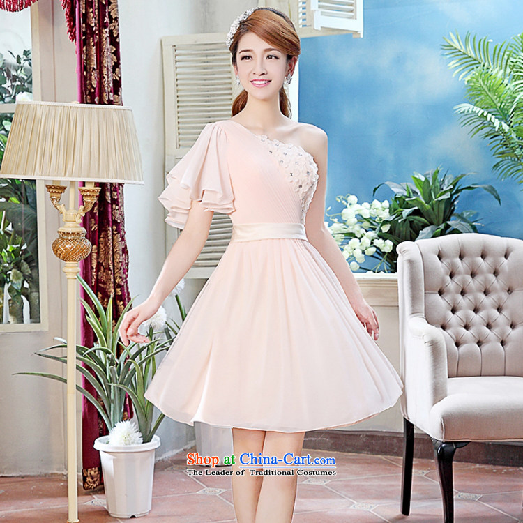 Yong-yeon and 2015 New marriages bows Wedding Dress Short of small dress shoulder bridesmaid serving champagne color S picture, prices, brand platters! The elections are supplied in the national character of distribution, so action, buy now enjoy more preferential! As soon as possible.