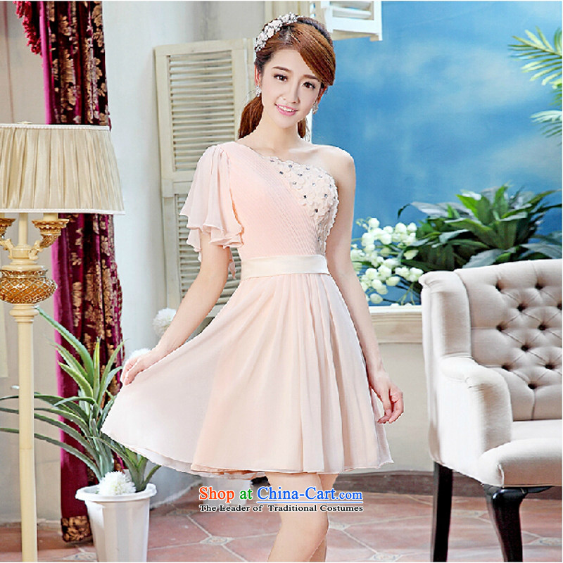 Yong-yeon and 2015 New marriages bows Wedding Dress Short of small dress shoulder bridesmaid serving champagne color S, Yong-yeon and shopping on the Internet has been pressed.
