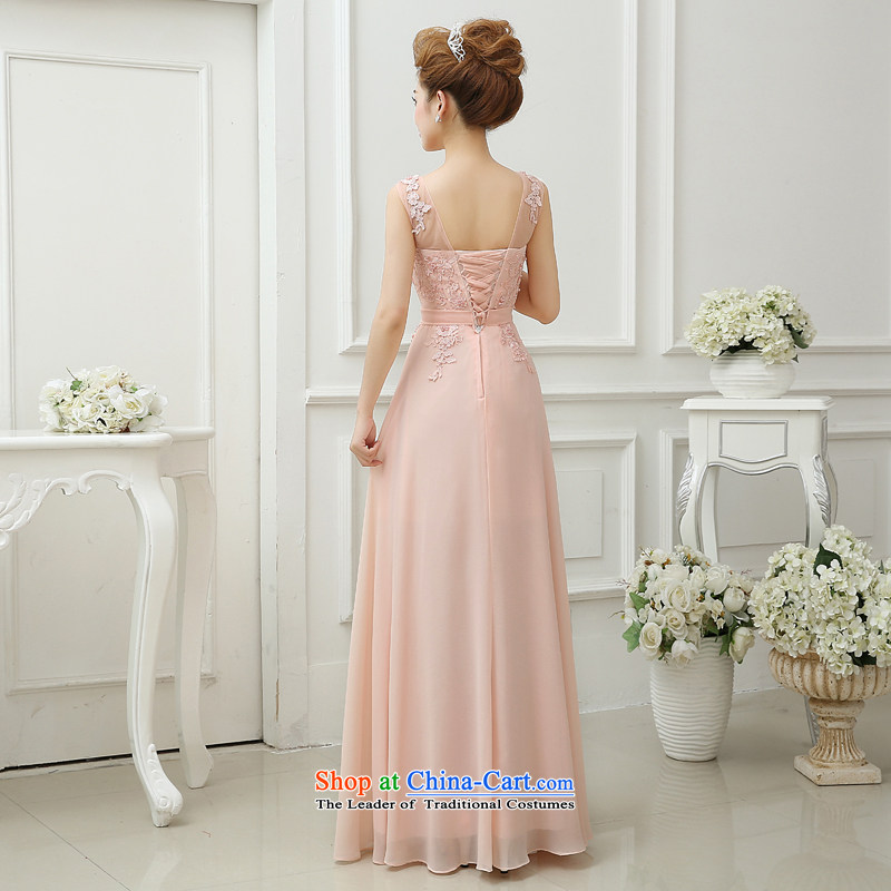 7 Color 7 tone Korean New 2015 lace long gown wedding dress bows bridesmaid services services will replace L007 bride pink Straps , 7 color 7 Tone , , , shopping on the Internet