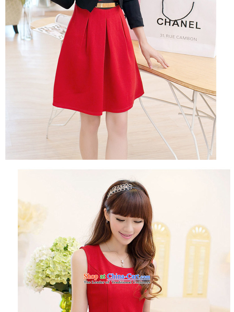 Maple Hui Sub Korean women's 2015 two kits of Sau San hip little dress F3020 black jacket red dress XXL code, the price and the brand image of Platters! The elections are supplied in the national character of distribution, so action, buy now enjoy more preferential! As soon as possible.