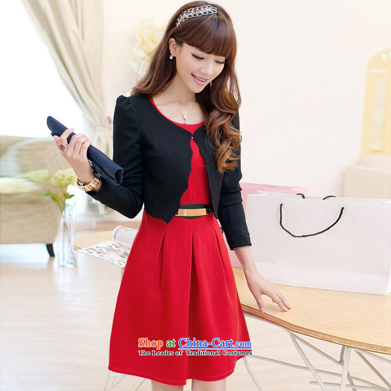 Maple Hui Sub Korean women's 2015 two kits of Sau San hip little dress F3020 black jacket red dress code, Maple Hui XXL sub , , , shopping on the Internet