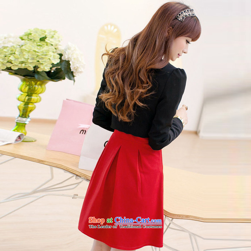 Maple Hui Sub Korean women's 2015 two kits of Sau San hip little dress F3020 black jacket red dress code, Maple Hui XXL sub , , , shopping on the Internet