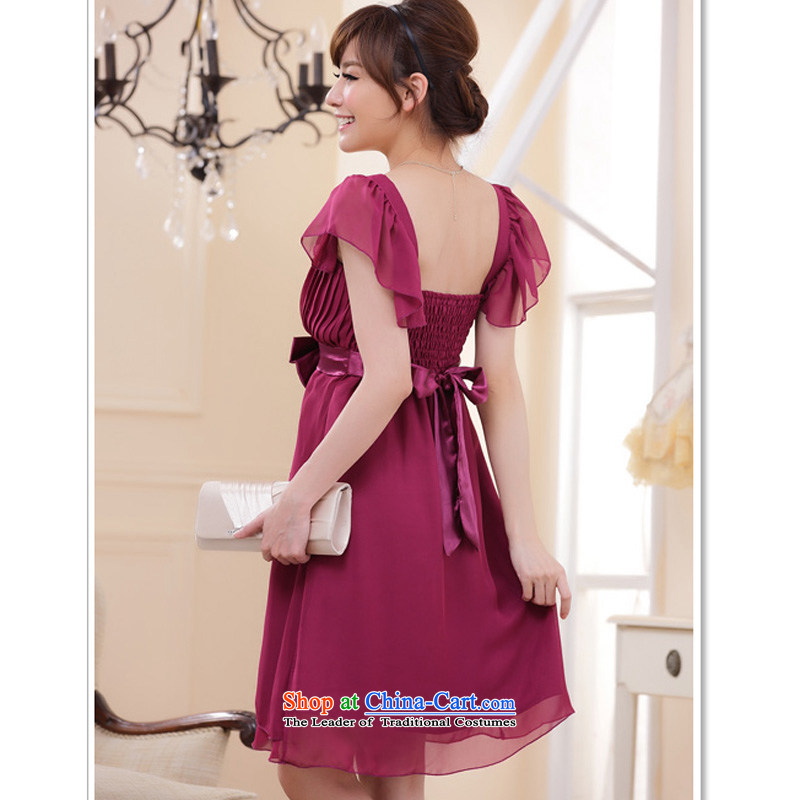 158, beauty with a party for large skirt high waist bow ties He dresses and sisters may skirt dress chiffon dresses dress thick mm video thin Purple , for 138-158 XXL 158 and shopping on the Internet has been pressed.
