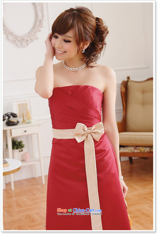 158, Beauty Chest wiped with stylish high-waist belt bow tie A large long version even turning skirt elegant graphics temperament bride evening dress bridesmaid sister long skirt the red are code  F picture, prices, brand platters! The elections are supplied in the national character of distribution, so action, buy now enjoy more preferential! As soon as possible.