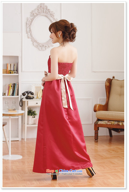 158, Beauty Chest wiped with stylish high-waist belt bow tie A large long version even turning skirt elegant graphics temperament bride evening dress bridesmaid sister long skirt the red are code  F picture, prices, brand platters! The elections are supplied in the national character of distribution, so action, buy now enjoy more preferential! As soon as possible.