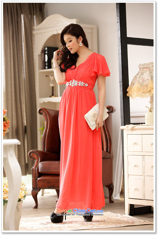 158, beauty with dress long evening dresses banquet with star temperament Fei Fei Sleeve V-Neck elastic waist with drill in smaller dress code  F champagne color pictures are, prices, brand platters! The elections are supplied in the national character of distribution, so action, buy now enjoy more preferential! As soon as possible.