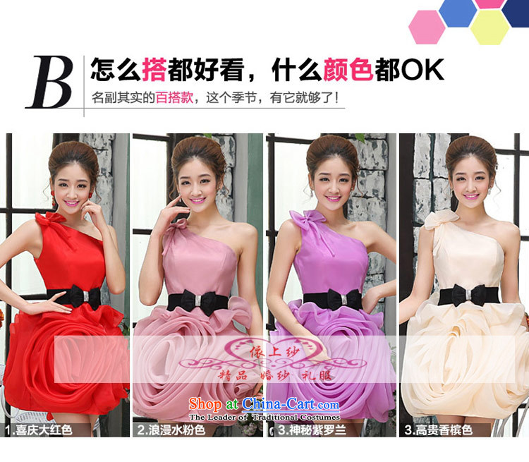 Yong-yeon and 2015 New bridesmaid marriage bows wedding dress wedding dresses evening small short, Red M picture, prices, brand platters! The elections are supplied in the national character of distribution, so action, buy now enjoy more preferential! As soon as possible.