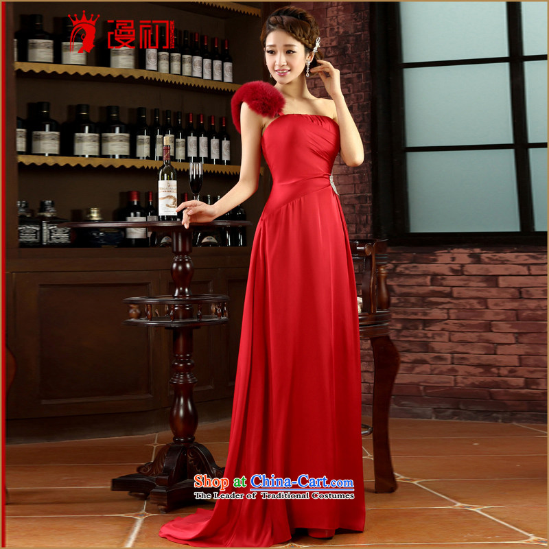 In the early 2015 new man dress shoulder long marriage bows service banquet evening dress spring and summer gown red XXL, fox gross early man , , , shopping on the Internet