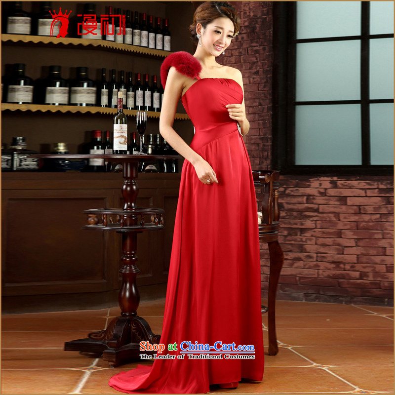 In the early 2015 new man dress shoulder long marriage bows service banquet evening dress spring and summer gown red XXL, fox gross early man , , , shopping on the Internet