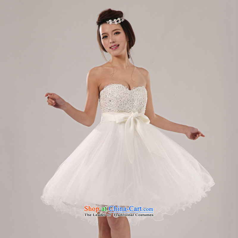 Baby bride 2014 wedding dresses and chest bridesmaid small dress betrothal festival evening dresses services under the auspices of the sister skirt dress skirt White XL