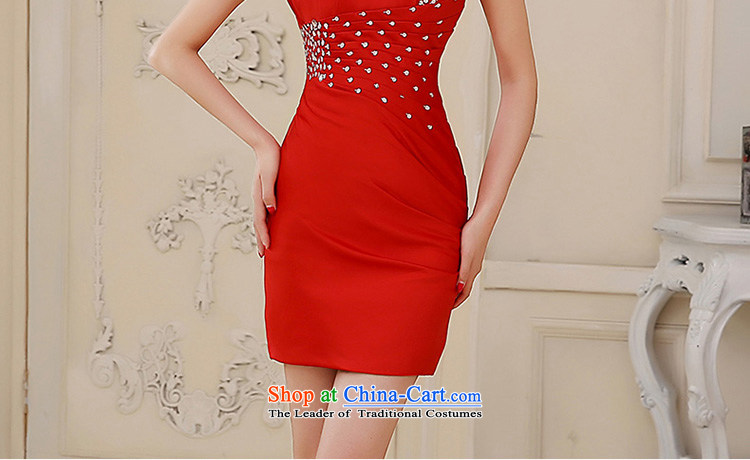 Wedding dress 2014 new shoulder pink dresses Sau San small video thin dress Sau San sweet dress skirt red XL Photo, prices, brand platters! The elections are supplied in the national character of distribution, so action, buy now enjoy more preferential! As soon as possible.